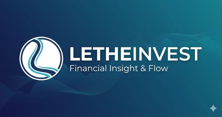 LETHEINVEST Default Social Share Image - Official Logo with Blue Wave Design