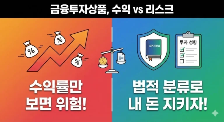 금융투자상품, 정확히 알고 계신가요? 자본시장법상 증권과 파생상품의 차이, 원본 손실 가능성의 의미, 그리고 투자성 상품의 6등급 리스크 분류까지 완벽하게 정리해 드립니다.