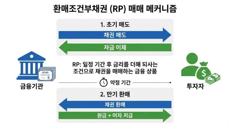 환매조건부채권 RP 의미와 수익 구조, 안전한 단기 자금 운용 방법