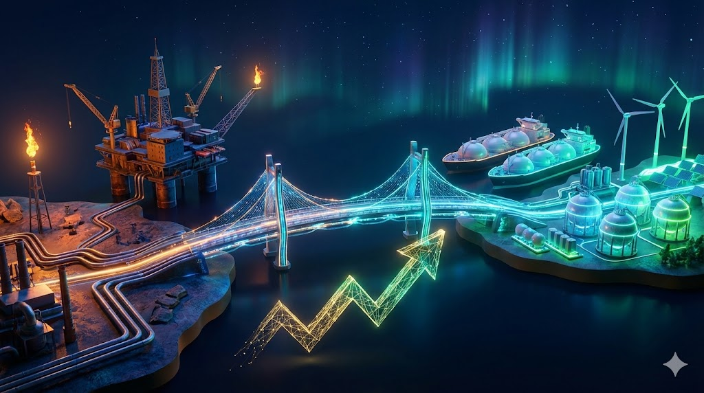 전통적인 오일/가스 사업과 미래의 친환경 기술(LNG, 수소)을 연결하는 베이커 휴즈 BKR의 정체성 강조.