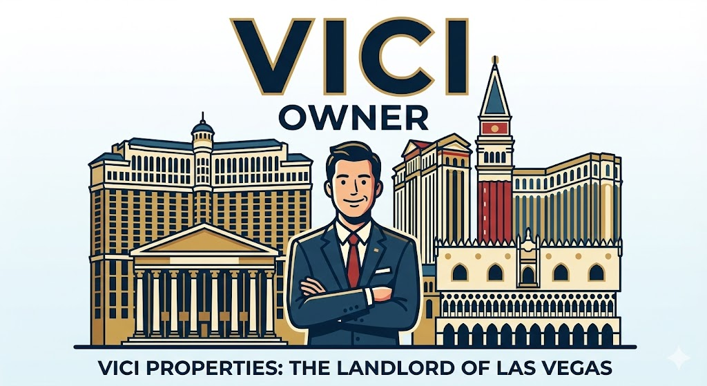 VICI 라스베이거스 카지노 호텔을 소유한 건물주 컨셉 일러스트