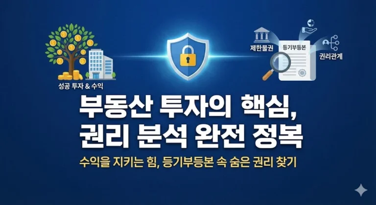 부동산 권리 : 지상권, 전세권, 저당권 등 필수 제한물권의 개념과 임차권과의 차이를 비교 분석하고, 부동산 등기의 효력과 가등기 활용법을 통해 안전한 투자 전략을 제시합니다.