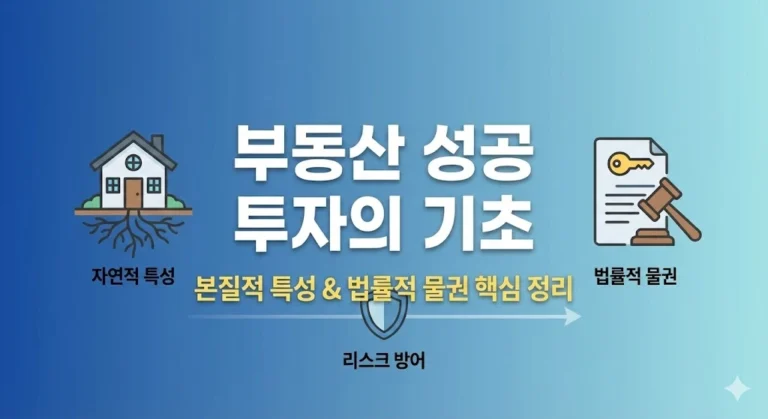 부동산 특성 : 부동성, 부증성, 영속성 등 자연적 특성과 인문적 특성을 분석하고, 투자 시 반드시 확인해야 할 소유권 및 제한물권의 법률적 효력을 정리합니다.