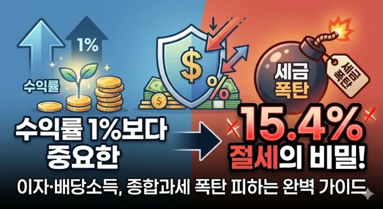 이자소득과 배당소득의 상세 종류를 분류하고, 금융소득 과세 체계인 무조건 분리과세, 무조건 종합과세, 조건부 종합과세의 차이점과 대상별 원천징수 세율을 분석합니다.